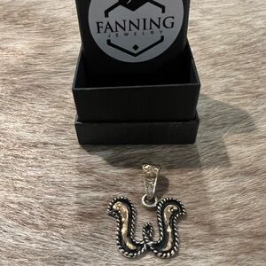 Fanning Jewelry .925 Silver and Gold Necklace Pendant